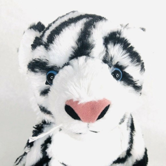 Build A Bear SIberian Tiger Plush Black & White Stripe BABW Stuffed Animal Toy - Picture 3 of 9